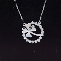 Certified Diamond Lucky 4 Leaf Necklace
