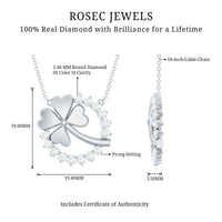 Certified Diamond Lucky 4 Leaf Necklace
