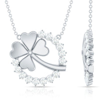 Certified Diamond Lucky 4 Leaf Necklace