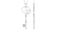 Diamond Key To My Heart Necklace for Women
