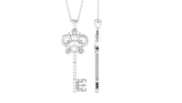Diamond Vintage Key Pendant Necklace