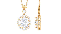 Certified 1.2 Carat Moissanite Statement Necklace for Women