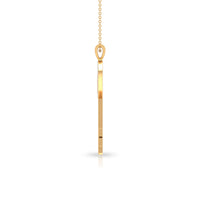 Twin Heart Key Necklace with Cubic Zirconia