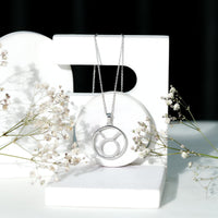 Certified Moissanite Taurus Zodiac Sign Pendant Necklace