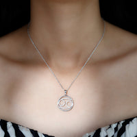 Certified Moissanite Cancer Zodiac Sign Necklace
