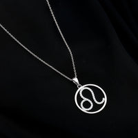 Certified Moissanite Leo Zodiac Sign Necklace