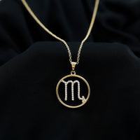 Certified Moissanite Scorpio Zodiac Pendant Necklace