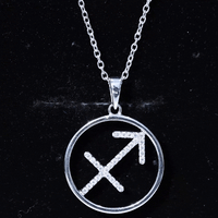 Certified Moissanite Sagittarius Zodiac Sign Necklace