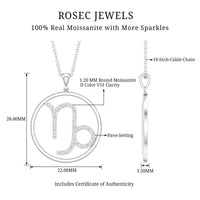 Certified Moissanite Capricorn Zodiac Necklace