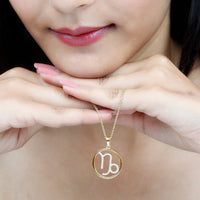 Certified Moissanite Capricorn Zodiac Necklace