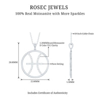 Certified Moissanite Pisces Zodiac Sign Pendant Necklace