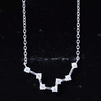 Moissanite Constellation Aquarius Zodiac Sign Necklace