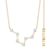 Moissanite Constellation Aquarius Zodiac Sign Necklace
