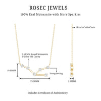 Moissanite Constellation Taurus Zodiac Sign Necklace