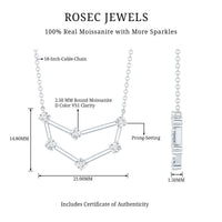 Certified Moissanite Capricorn Constellation Necklace