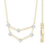 Certified Moissanite Capricorn Constellation Necklace