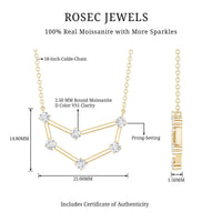 Certified Moissanite Capricorn Constellation Necklace