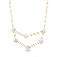 Certified Moissanite Capricorn Constellation Necklace