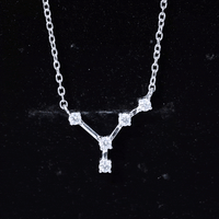 Moissanite Cancer Zodiac Constellation Necklace