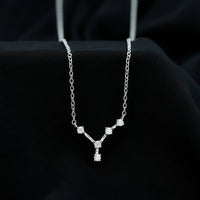 Moissanite Cancer Zodiac Constellation Necklace