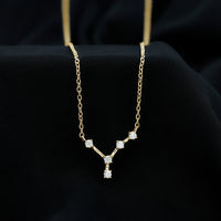 Moissanite Cancer Zodiac Constellation Necklace