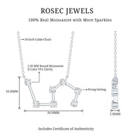 Moissanite Constellation Leo Zodiac Sign Necklace