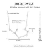 Certified Moissanite Constellation Sagittarius Zodiac Sign Necklace