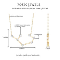 Certified Moissanite Constellation Sagittarius Zodiac Sign Necklace