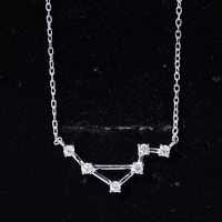 Certified Moissanite Constellation Libra Zodiac Sign Necklace