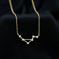 Certified Moissanite Constellation Libra Zodiac Sign Necklace