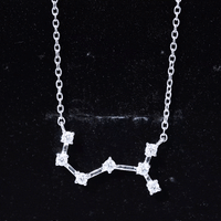 Certified Moissanite Constellation Scorpio Zodiac Necklace