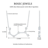 Certified Moissanite Constellation Scorpio Zodiac Necklace