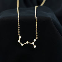 Certified Moissanite Constellation Scorpio Zodiac Necklace