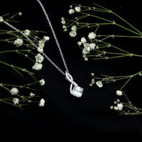2 Carat Cushion Cut Cubic Zirconia Infinity Necklace for Women