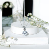 2 Carat Round Cubic Zirconia Solitaire Pendant Necklace