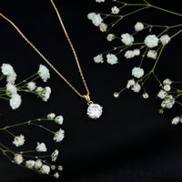2 Carat Round Cubic Zirconia Solitaire Pendant Necklace