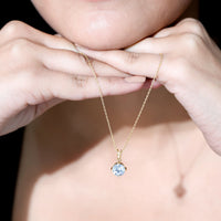 2 Carat Round Cubic Zirconia Solitaire Pendant Necklace