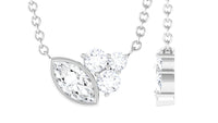 Certified Cubic Zirconia Minimalist Cluster Necklace