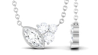 Certified Cubic Zirconia Minimalist Cluster Necklace