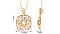 Certified Vintage Inspired Moissanite Wedding Necklace for Women