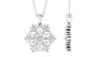 Certified Moissanite Snowflake Necklace for Women