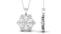 Certified Moissanite Snowflake Necklace for Women