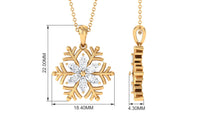 Certified Moissanite Snowflake Necklace for Women