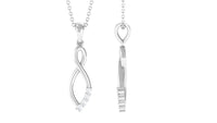 Certified Round Moissanite Infinity Pendant for Women