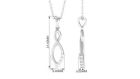 Certified Round Moissanite Infinity Pendant for Women