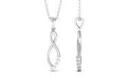 Certified Round Moissanite Infinity Pendant for Women