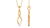 Certified Round Moissanite Infinity Pendant for Women