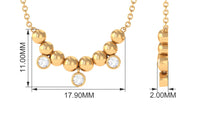 Certified Moissanite Beaded Necklace for Women