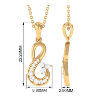Certified Moissanite Infinity Pendant for Women