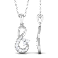 Certified Moissanite Infinity Pendant for Women